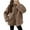 24#Coffee, variant on Women's Solid Winter Jackets Warm Faux Cozy Coats Long Sleeve Lapel Fleece Jacket with Pockets Casual Trendy Outerwear Winter Thermal Fluffy Overcoat