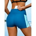 thumbnail image 3 of Sociala Color Blocked Swim Boardshorts for Womens High Waisted Sporty Swim Bottoms Quick Dry, 3 of 6