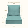 thumbnail image 5 of Textured Solid Coastal Blue Deep Seating Cushion Set, 5 of 8