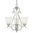 thumbnail image 1 of Satin Nickel 3 Light Vaxcel Hartford Mini Chandelier Ceiling Fixture Lamp H0155, 1 of 2