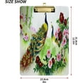 thumbnail image 3 of FMSHPON Peacock Bamoo Flower Watercolor Clipboard Hardboard Wood Nursing Clip Board and Pull for Standard A4 Letter 13x9 inches, 3 of 8