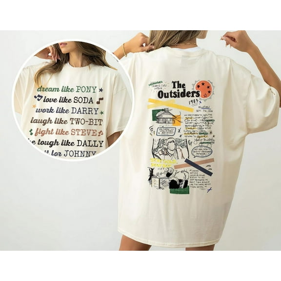 2 Side the Outsiders Shirt, the Outsiders Fan Gift, Classic 1980 Movie Inspired Gift