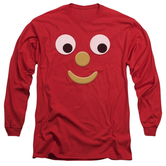 Gumby Blockhead J Long Sleeve Adult 18/1 T-Shirt Red