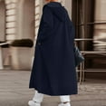 thumbnail image 4 of RYRJJ Womens Long Cardigans with Hood Oversized Open Front Long Sleeve Casual Cardigan Loose Coat with Pockets(Navy,XXL), 4 of 4