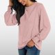 thumbnail image 4 of Blusa de manga larga con cuello redondo y pliegues para mujer - 82 % poliéster, top informal de negocios, 2025, de moda - Tallas S-XXL, 4 of 8