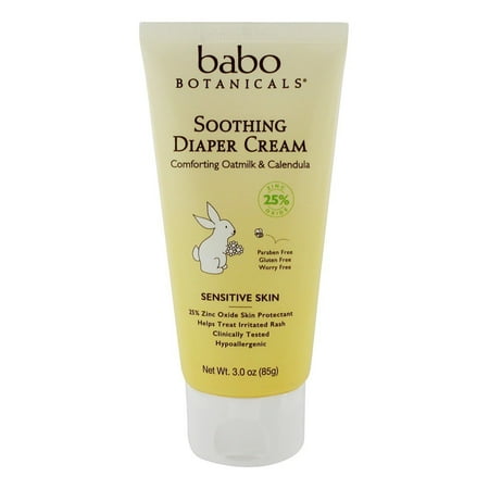 Babo Botanicals - crème érythème fessier Réconfortant Oatmilk &amp; Calendula - 3 oz (paquet de 12).