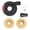 Red Black, variant on BIMZUC 4 Inch Dust Shroud for Angle Grinder, Surface Grinding Cover with 2 Grinding Wheels for Stone Polishing, Fits 100mm/115mm Grinders, Red and Black