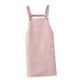 thumbnail image 3 of Delantal con peto con bolsillo, suave, transpirable, duradero, impermeable, delantal de trabajo, mono de limpieza para hornear en casa, Rosado Gloria delantal de cocina, 3 of 9