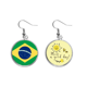 thumbnail image 1 of Brasil Nacional país símbolo Mark patron de América del Sur Pendiente Sol Flor Pendiente Joyas Moda Unbranded M, 1 of 3