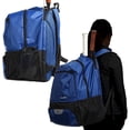 thumbnail image 6 of Athletico Premier Tennis Backpack - Tennis Bag Holds 2 Rackets in Padded Compartment | Separate Ventilated Shoe Compartment | Tennis Bags for Men or Women (Blue), 6 of 9