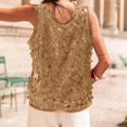 thumbnail image 5 of Laqbezok Women's Large Round Sequin Tank Top, Sparkly Sleeveless Scoop Neck Paillette Blouse, Shiny Party Clubbing Outfit, 5 of 6