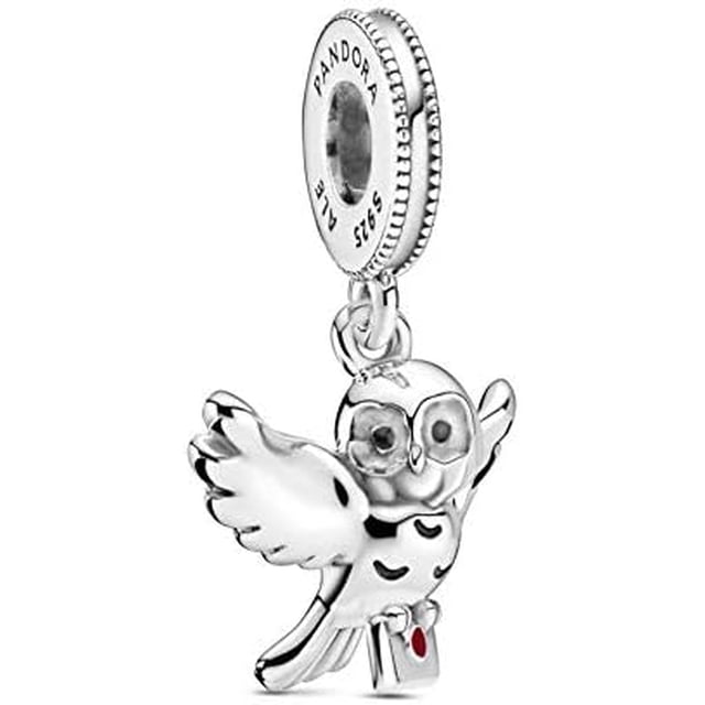 Charm o abalorio S925 Plata de ley HEDWIG Buho de Harry Potter