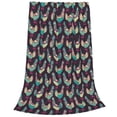 thumbnail image 2 of Zufioo Bohemian Chicken Fleece Blanket Queen Size,Plush Bed Blanket,Ultra Soft Throw Blanket,Plush Fuzzy Cozy Blanket Perfect for Bed,Couch-60"x50", 2 of 7