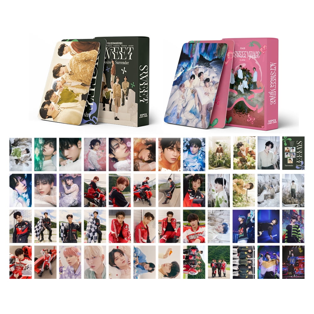 110Pcs TXT LOMO Cards TXT SWEET &  ACT  SWEET MIRAGE ALBUM Poster KPOP Merch TXT MINI Photocards SOOBIN TAEHYUN Greeting cards