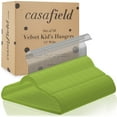 thumbnail image 4 of Casafield 50 Velvet Kid's Hangers for Children's Clothes, 14" - Lime Green, 4 of 7