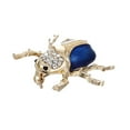 thumbnail image 4 of kusrkot Vintage Émail Cristal Insecte Broche Insecte Coléoptère Bug Broche Bleu, 4 of 9