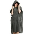 thumbnail image 1 of CNKOO Changing Robe with Hood Quick Dry Bath Robe with Large Pocket Men Women Oversized Towelling Robe for Beach Surfing Swimming Gray, 1 of 9