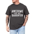 thumbnail image 1 of Camiseta divertida para papá - Camiseta con estampado sarcástico «Me gusta mi hija», cuello redondo de poliéster, ropa informal para todas las estaciones, tallas S-XXXXL, 1 of 3