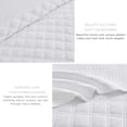 thumbnail image 6 of Blythease Oversized Velvet Quilt King 128x120 Extra Wide – Reversible Velvet Bedspread & Coverlet Set, 5 Piece Lightweight All Season Comforter Bedding, Geometric Diamond Quilted Design, Pure White, 6 of 7