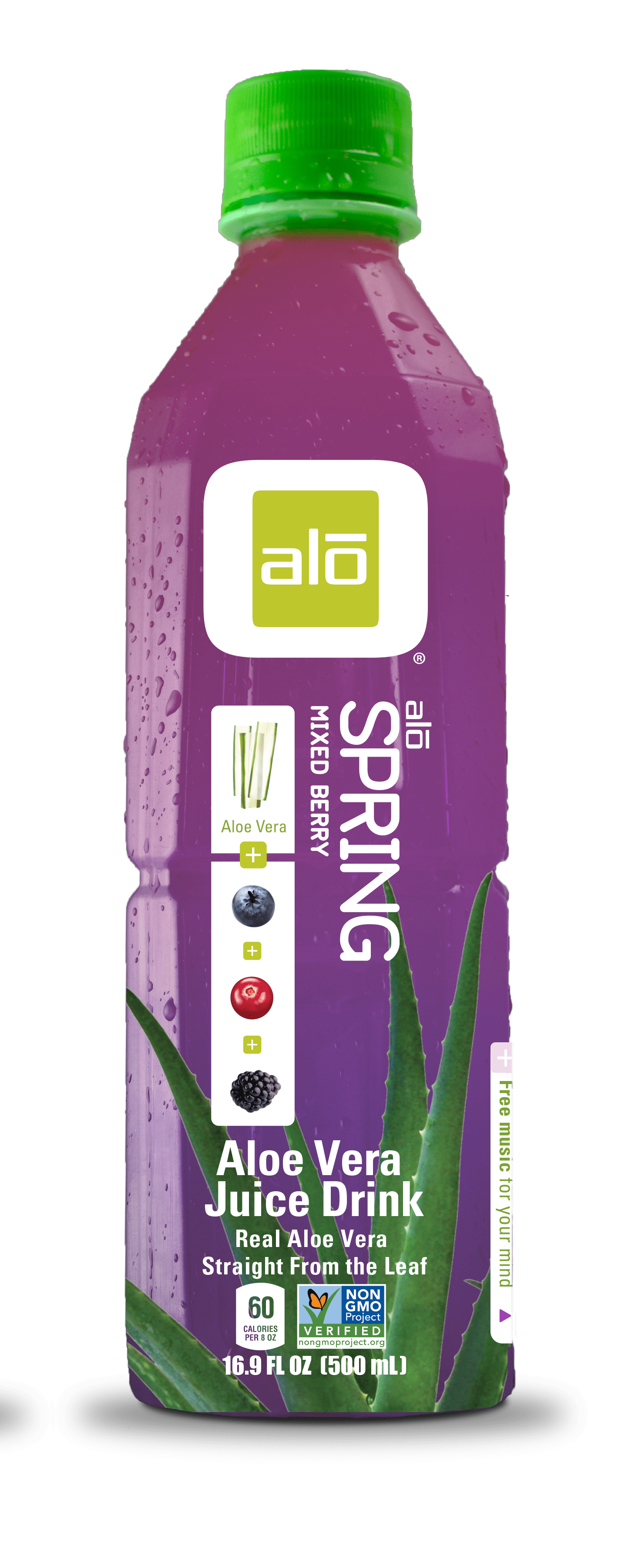 Alo Spring Aloe Vera Juice Drink, Mixed Berry, 16.9 Fl Oz, 12 Count