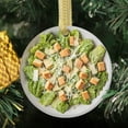 thumbnail image 3 of Caesar Salad Food Lovers Foodie Novelty Holiday Christmas Ornament Xmas Tree Gift (Flat Design Printed on Ceramic, Not 3D), 3 of 3
