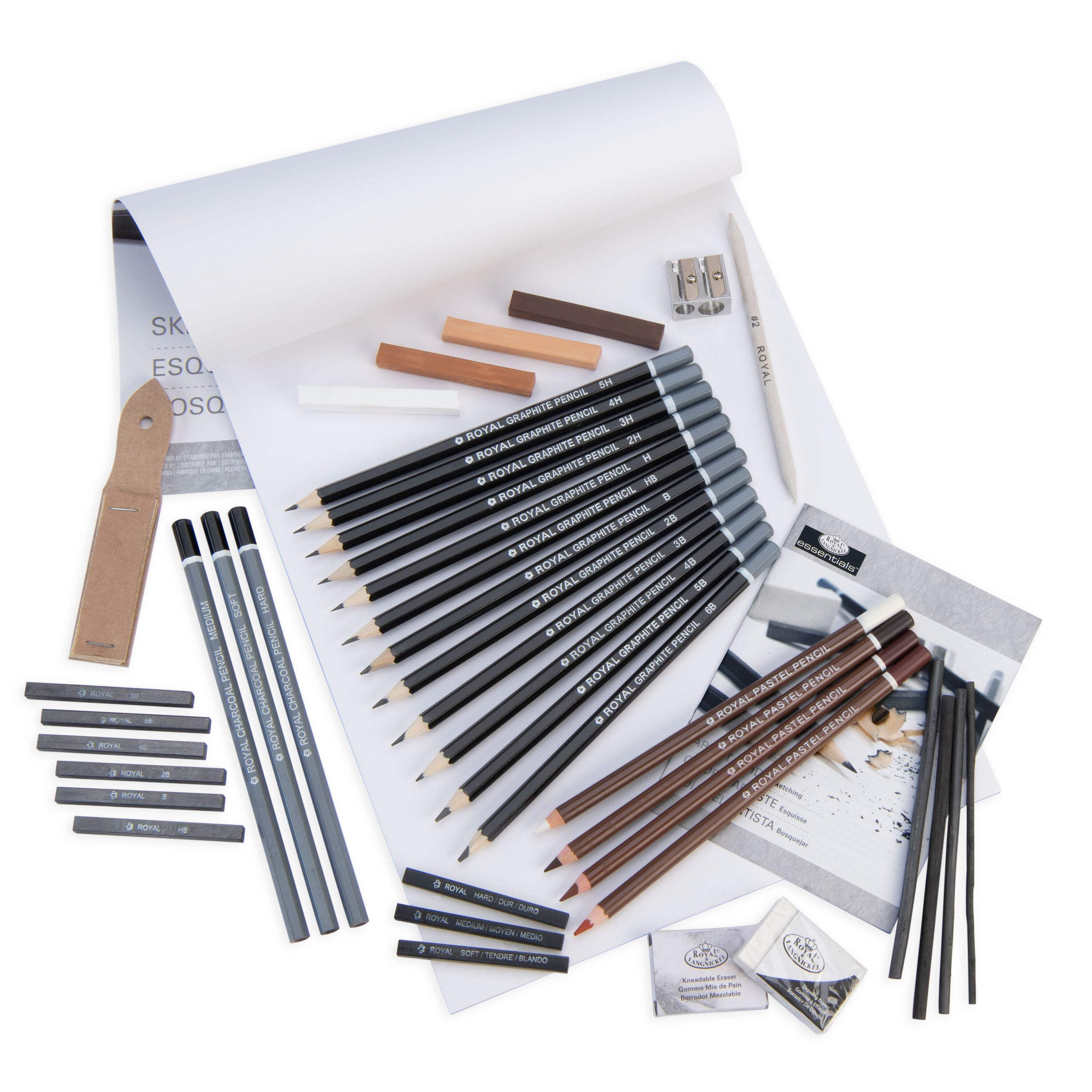 Royal & Langnickel Sketching Large Clear Art Set - 44pc