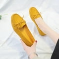thumbnail image 7 of nsendm Female Shoes Adult Dress Casual Shoes for Women Wide Single Women Toe Round Shoes Shoes Women's casual shoes Casual Cute Shoes for Women Yellow 9, 7 of 7