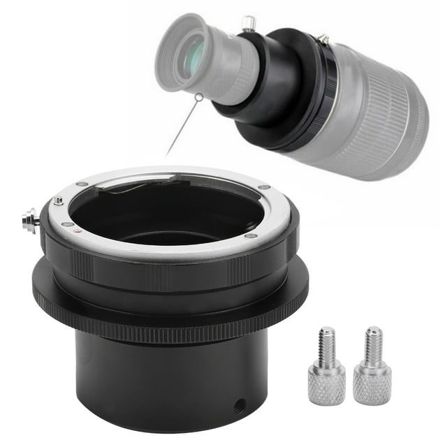 Camera To Eyepiece Adapter, Portable CNC Metal Macro Lens Adapter Manual Focus for Camera
