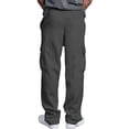 thumbnail image 3 of Dweltoz Men's Cargo Pants Baggy Loose Fit Trousers Straight Leg Casual Pants Elastic Waist Multi-Pocket Utility Pants,Dark Gray M, 3 of 3