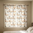thumbnail image 7 of 2 Panel Fall Kitchen Curtains, Vintage Autumnal Theme Farmhouse Vibe Wild Flowers Curtains, Window Drapes Set for Kitchen Cafe Decor - 27.5X59'', 7 of 7
