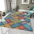 thumbnail image 2 of Dreammotif Patterned Colorful Mandala Modern Area Rug for Living Room - 3.3 x 5 ft Machine Washable, Thin, Non Slip Backing Carpet, 2 of 8