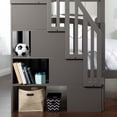 thumbnail image 3 of AFI Westbrook Solid Wood Staircase Bunk Twin Over Full in Grey, 3 of 9