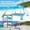 thumbnail image 6 of Osoeri 10x10ft 8-10 Person Beach Tent Canopy with 8 Sandbags, UPF50+ Sun Shade Portable Sun Shelter Tents, Easy Setup for Camping Trips, Fishing, Backyard Fun and Picnics, 6 of 7