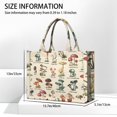 thumbnail image 3 of Large Capacity Tote Bag,Colorful Mushroom Label Light Pattern Handbag Fashion Luxury Tote Bag,15.7"x13"x 5.1" Inches,Laptop Compatible, 3 of 6