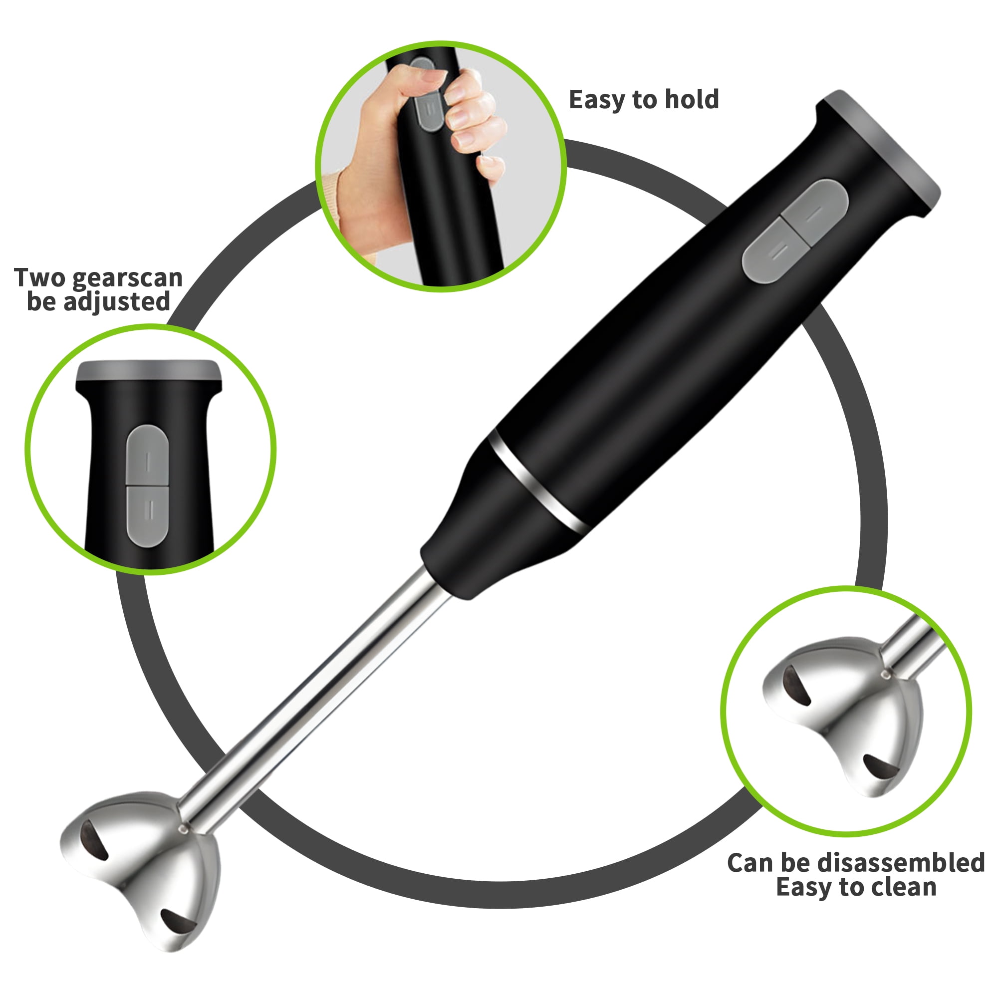 KitGody Immersion Blender,5-In-1 Portable Blender Stick Mixer for Milkshake Puree Smoothie Food