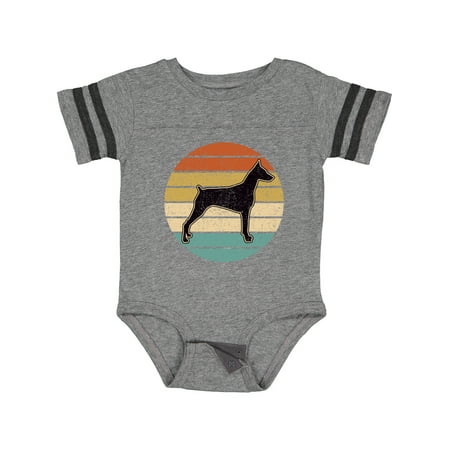 

Inktastic Doberman Dog Retro Sunset Gift Baby Boy or Baby Girl Bodysuit
