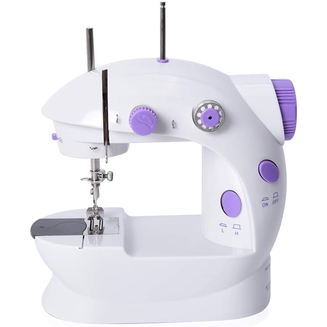 HTSCF Mini Portable Electric Sewing Machine with Extension Table and 10 Thread Spools