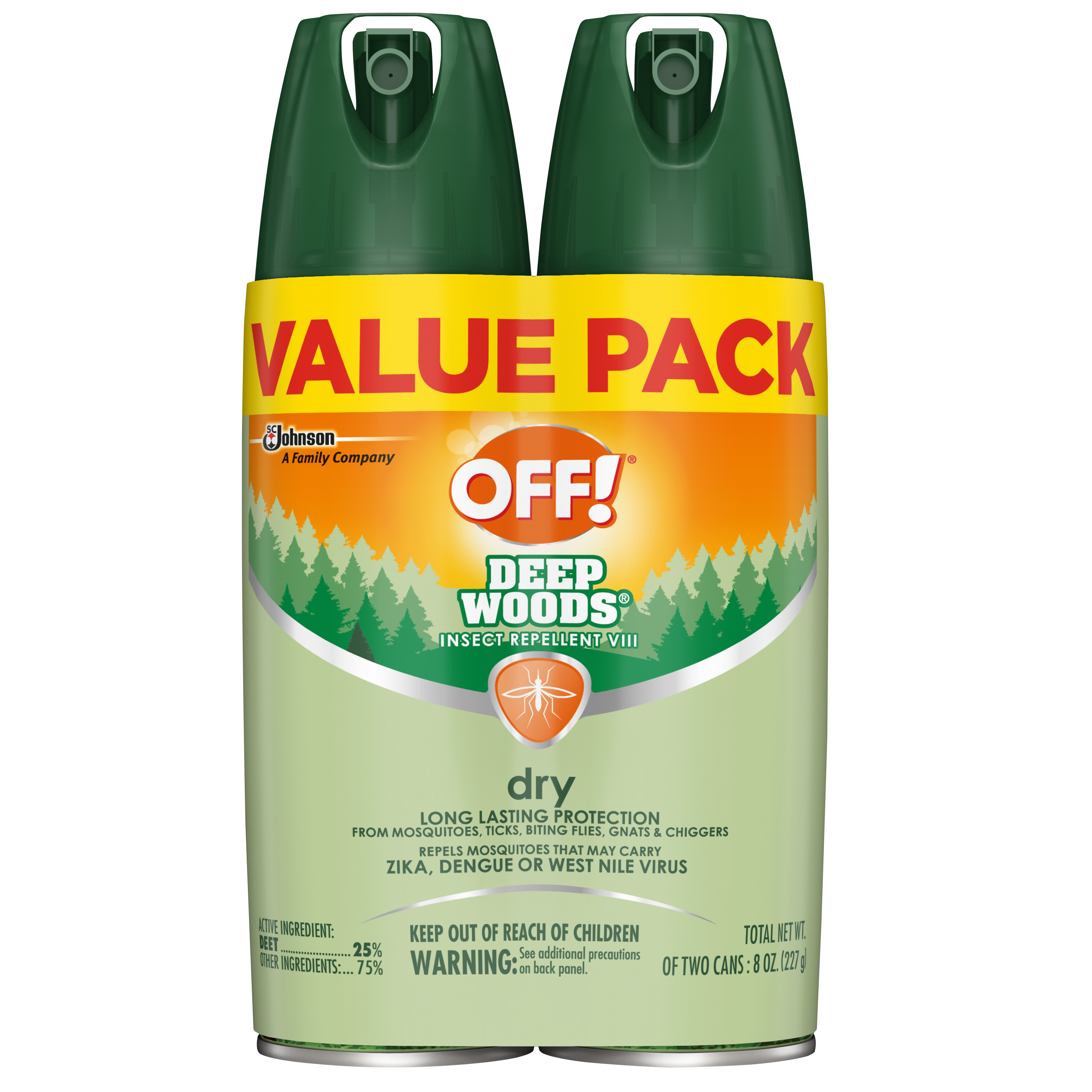 OFF! Deep Woods Non-Greasy Mosquito Repellent Dry Bug Spray with DEET, 4 oz, 2 Count - image 12 of 16