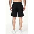 thumbnail image 3 of Men's Athletic Shorts Zipper Pockets Quick Dry Lightweight Workout Running Basketball Shorts Black L, 3 of 9