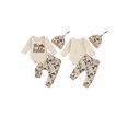 thumbnail image 2 of BemeyourBBs Baby Boys 3Pcs Western Outfits Long Sleeve Romper with Pants Hat Set, 2 of 9
