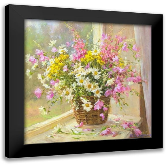 Smirnov, Igor 12x12 Black Modern Framed Museum Art Print Titled - Field Flowers