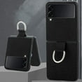 thumbnail image 6 of for Samsung Galaxy Z Flip 4 Case with Ring Holder Slim Fit Leather PC Hard Protective Phone Case Compatible with Galaxy Z Flip 4 5G 2022-Black, 6 of 6