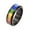 8MM Black, variant on Men's and Women's Stainless Steel 8MM Rotatable Relieves Anxiety Fortunate Wish Rainbow Ring Silver Size 10