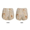thumbnail image 5 of Picia Tortilla Pattern Women's 2 in 1 Athletic Running Shorts High Waisted Workout Casual Gym Sweat Shorts with Comfy Liner Zipper Pockets-Large, 5 of 9