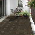 thumbnail image 5 of 27PCS Patio Deck Tiles Interlocking Wood Composite Decking Floor Tiles 12 x 12in Dark Brown for Garden, Poolside, Yard, Indoor and Outdoor, 5 of 5