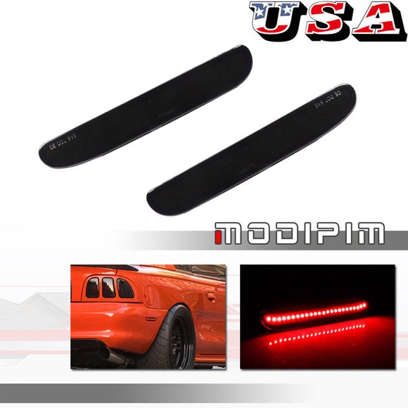 2-piece/set smoked LED side marker lights suitable for 94 95 96 97 98 for Ford for Mustang -