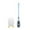 White, variant on Wall-Mounted Toilet Brush, Flexible Flat Brush with Soft Rubber Bristles, Automatic Opening Storage Seat, Space-Saving Design