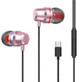 thumbnail image 1 of Type-C Wired Headphones In-Ear Microphone Stereo Bass for Phone PC Laptop and Sports, 1 of 2