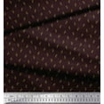 thumbnail image 2 of Soimoi Brown polyester Crepe Fabric Flower Bud & Leaves Decor Fabric Printed Yard 52 Inch Wide, 2 of 3