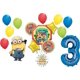 thumbnail image 1 of Anagrama con forma de ramo de globos, Mi villano favorito, Minions, tercer cumpleaños, 1 of 9
